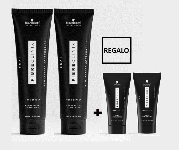 ENVÍO GRATIS Duo Pack 2 Seal 150ml + 2 Seal Viaje 30ml Fibre Clinix Schwarkopf